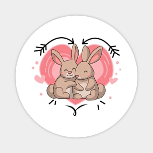 Loving bunnies Magnet